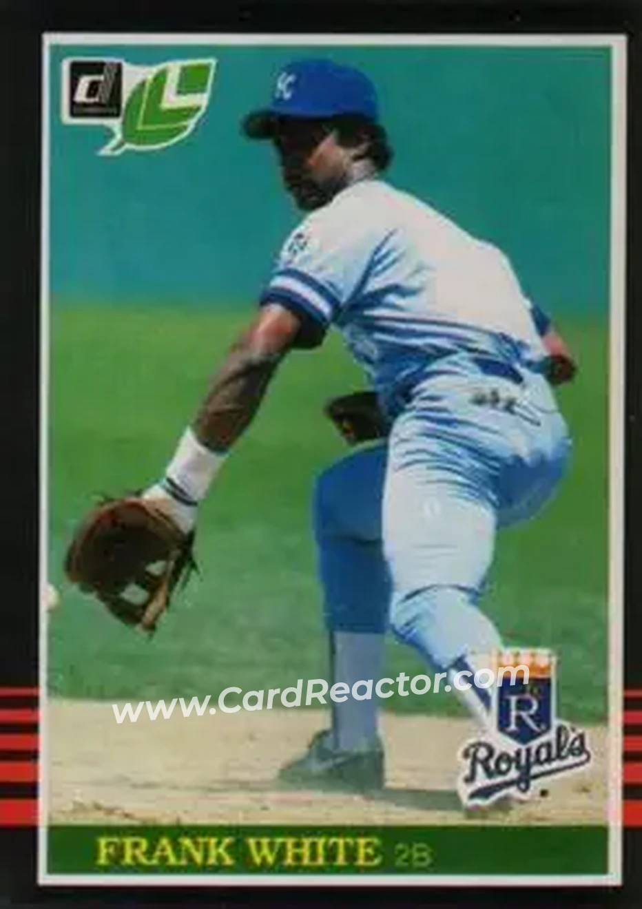 1985 Leaf #148 - Frank White - Kansas City Royals - Front