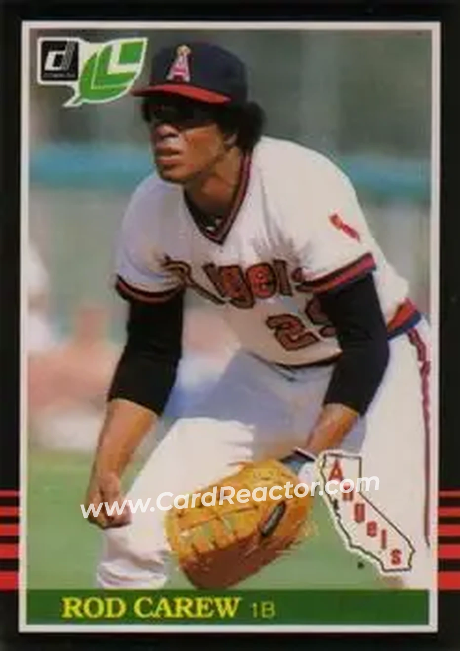 1985 Leaf #132 - Rod Carew - California Angels - Front