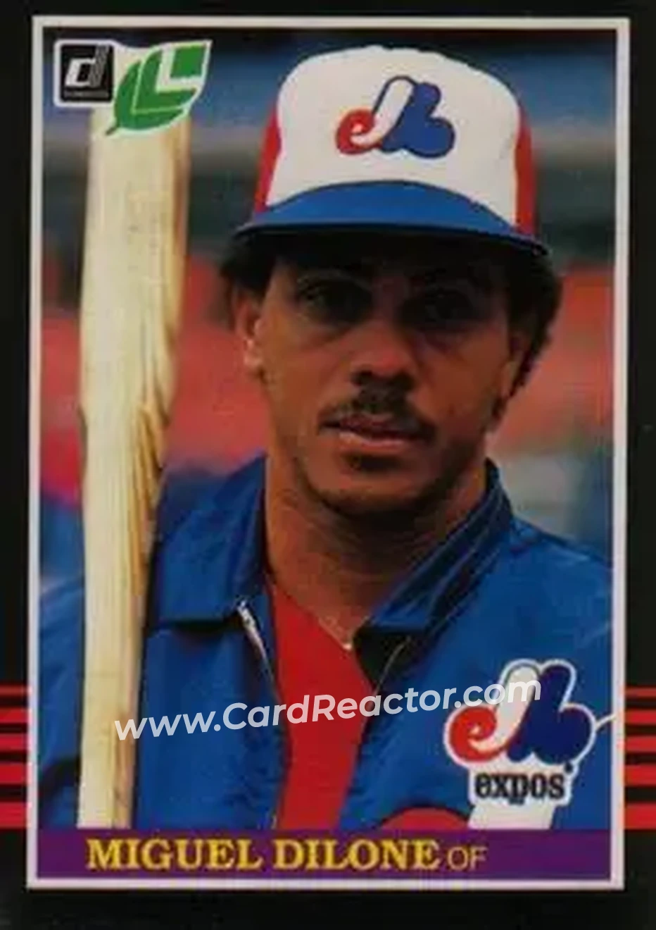 1985 Leaf #135 - Miguel Dilone - Montreal Expos - Front