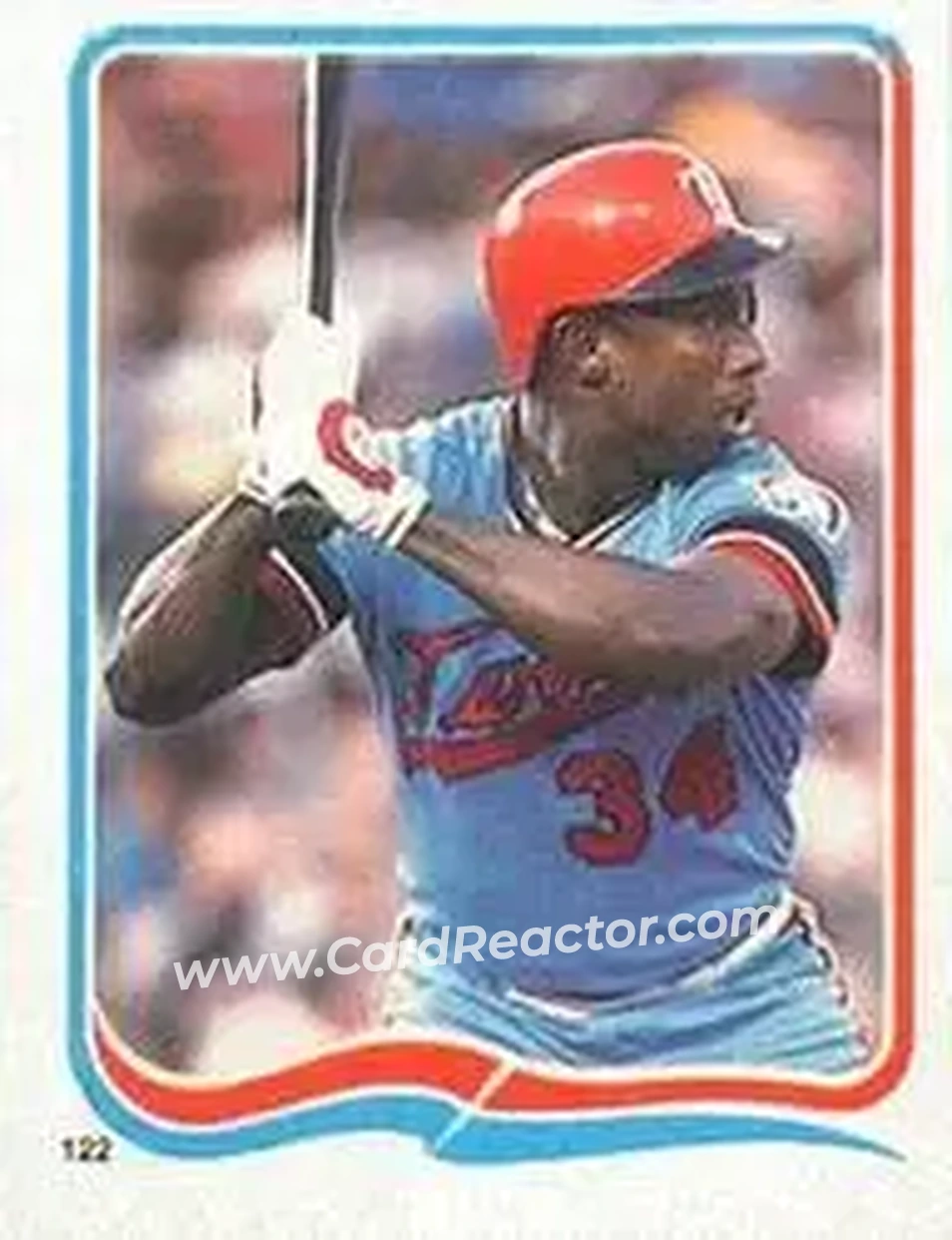 1985 Fleer Star Stickers #122 - Kirby Puckett - Minnesota Twins - Front