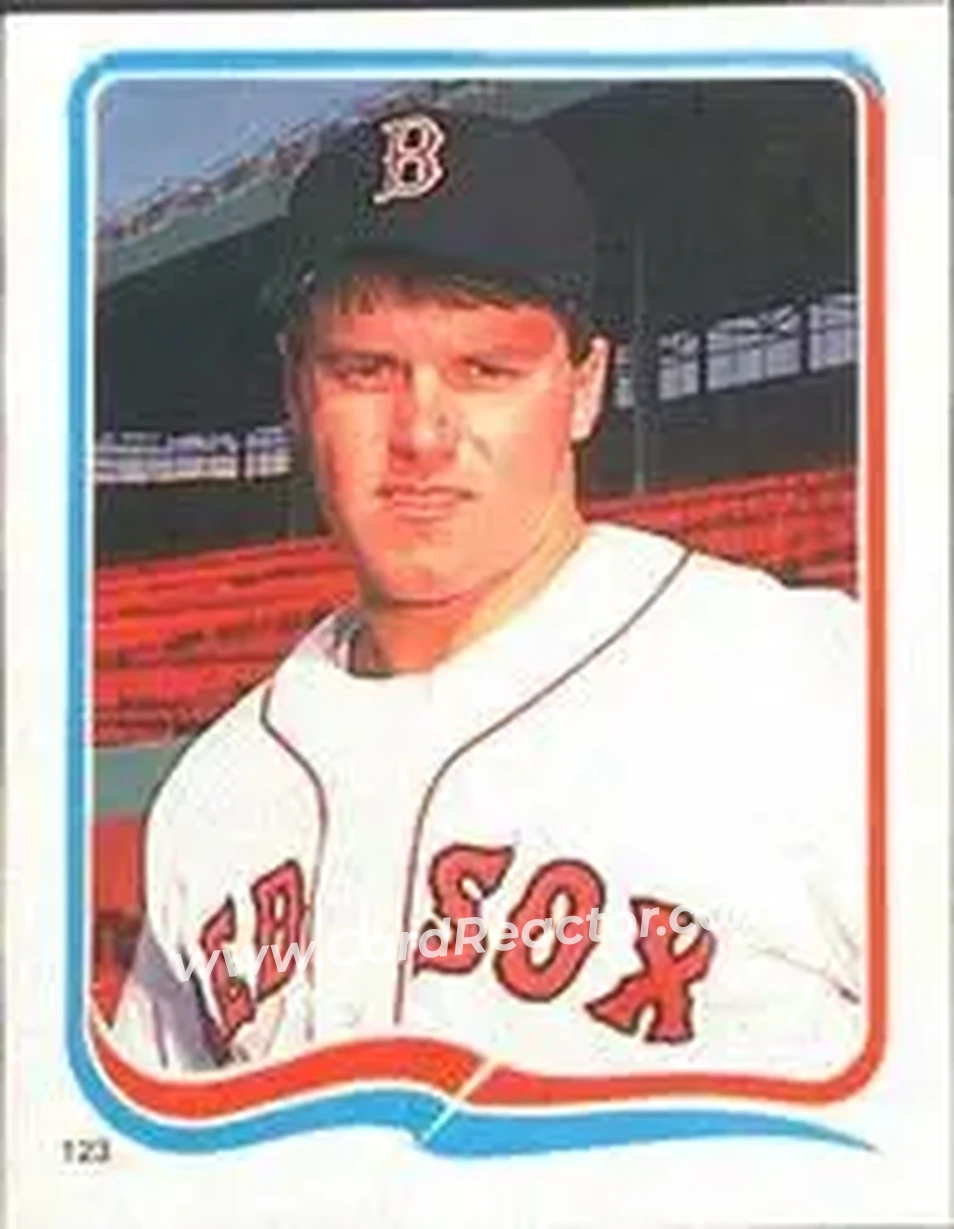 1985 Fleer Star Stickers #123 - Roger Clemens - Boston Red Sox - Front
