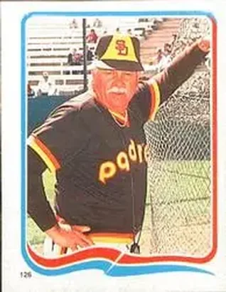 1985 Fleer Star Stickers #126 Dick Williams