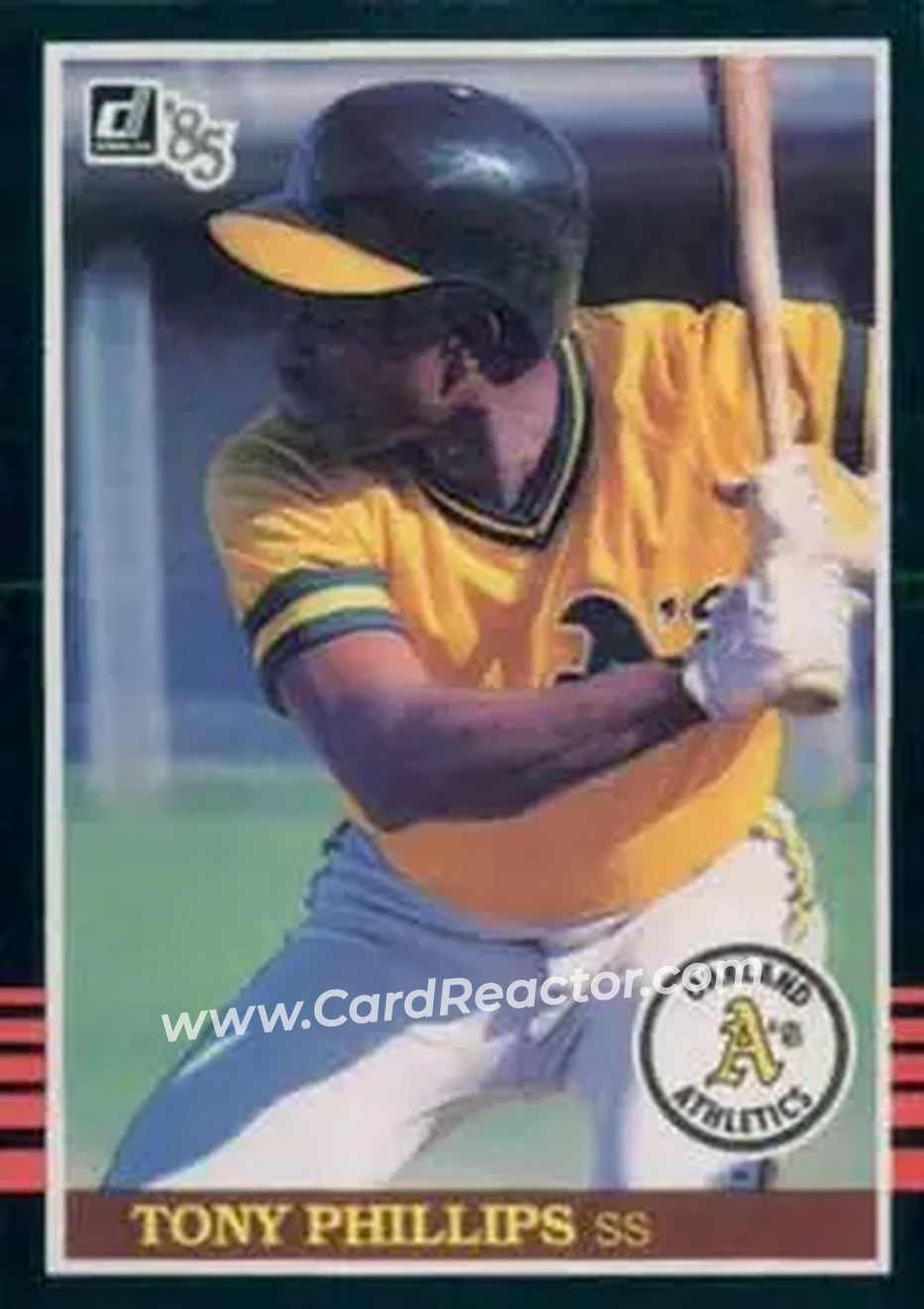 1985 Donruss #101 - Tony Phillips - Oakland Athletics - Front 1985 Donruss #101 - Tony Phillips - Oakland Athletics - Front