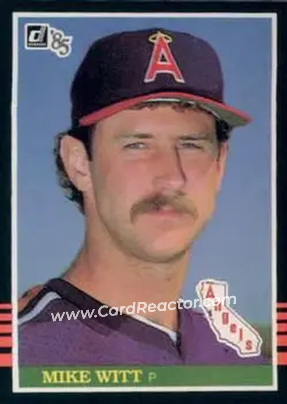 1985 Donruss #108 - Mike Witt - California Angels - Front