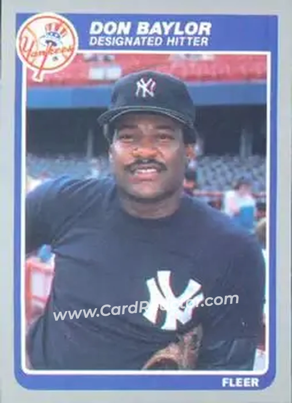 1985 Fleer #121 - Don Baylor - New York Yankees - Front