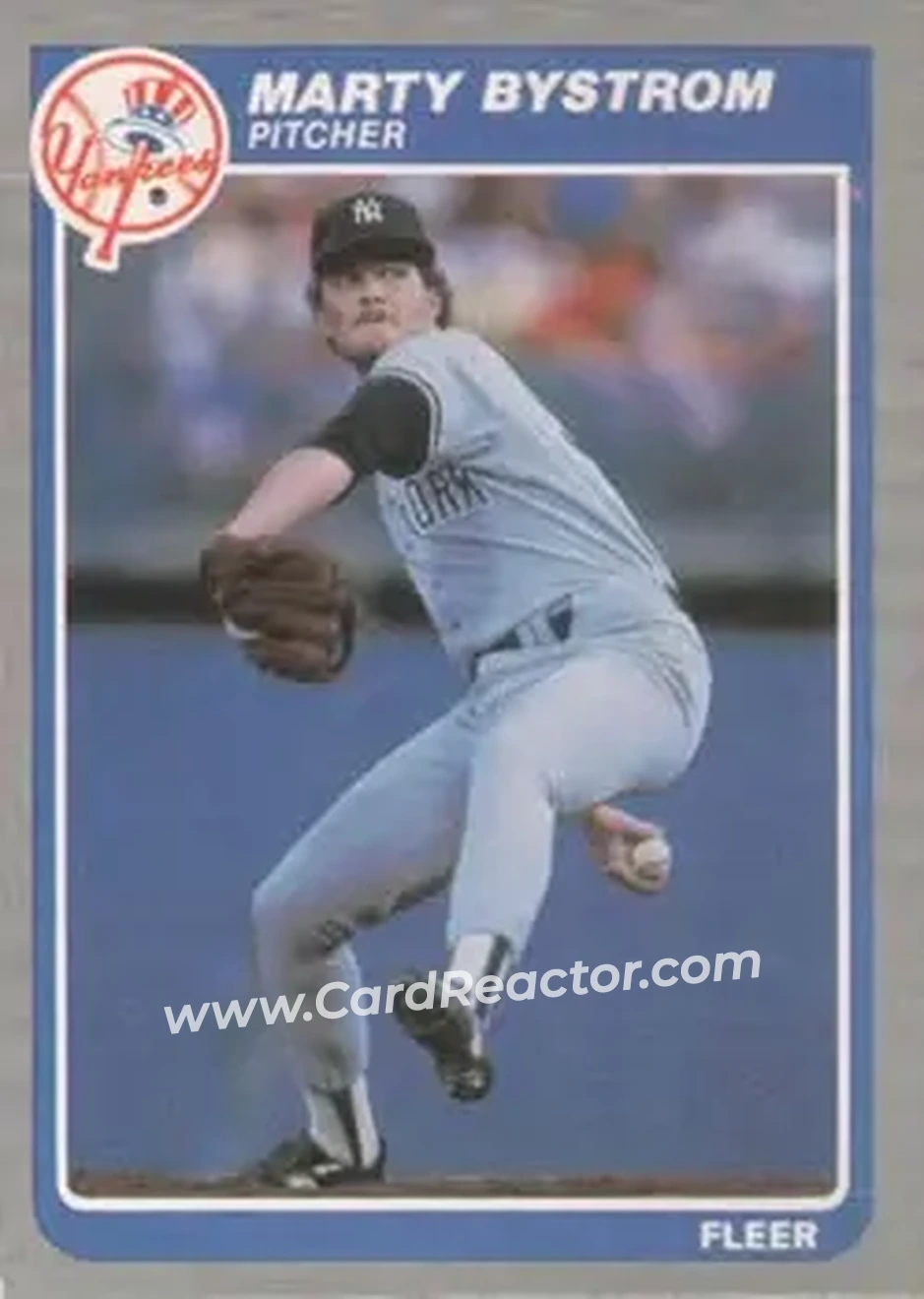 1985 Fleer #122 - Marty Bystrom - New York Yankees - Front 1985 Fleer #122 - Marty Bystrom - New York Yankees - Front
