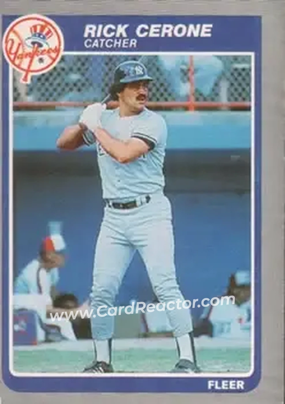 1985 Fleer #123 - Rick Cerone - New York Yankees - Front