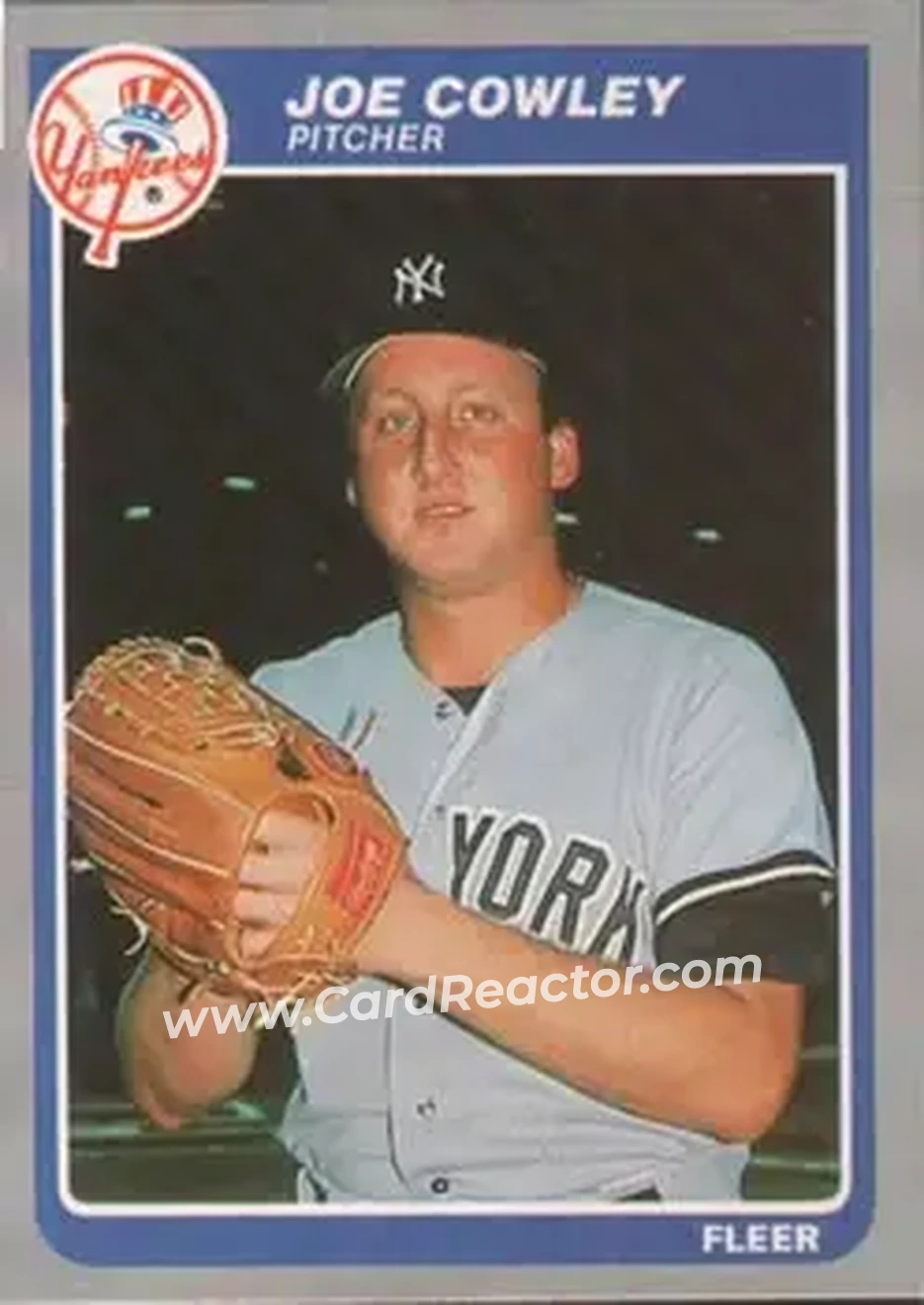 1985 Fleer #124 - Joe Cowley - New York Yankees - Front