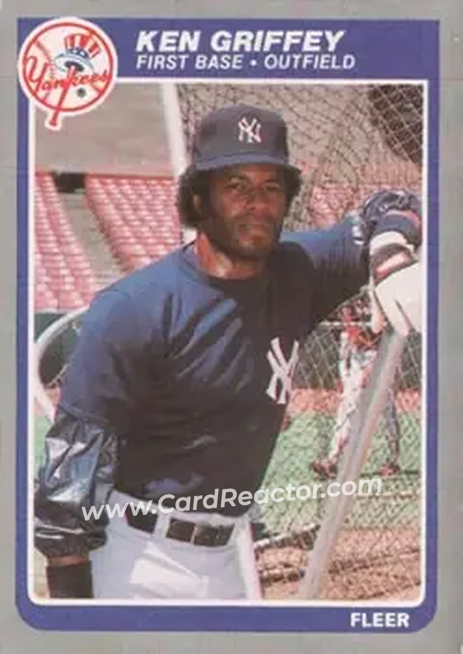 1985 Fleer #128 - Ken Griffey - New York Yankees - Front