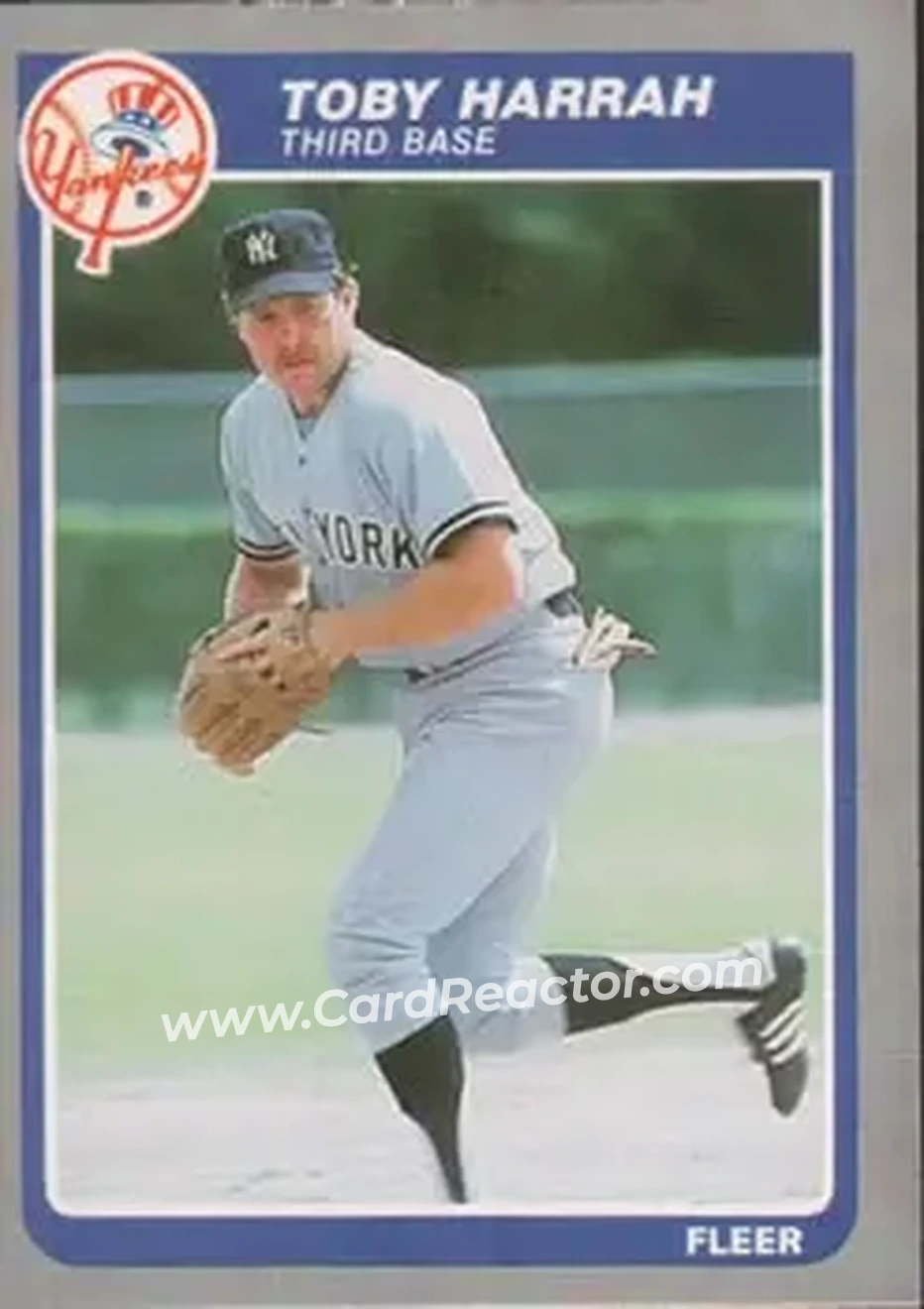 1985 Fleer #130 - Toby Harrah - New York Yankees - Front 1985 Fleer #130 - Toby Harrah - New York Yankees - Front