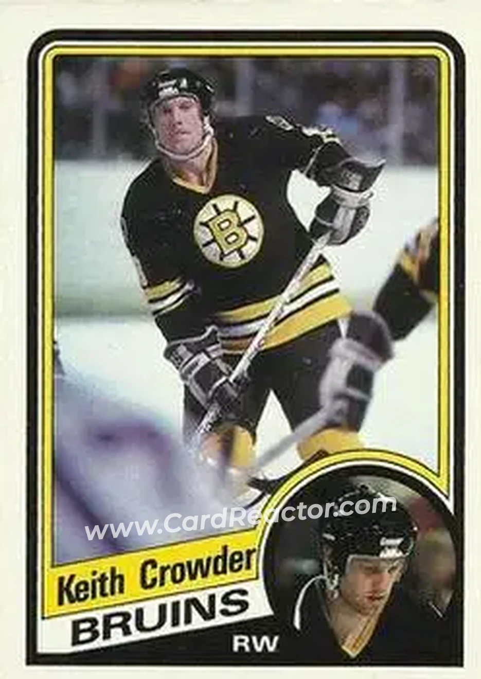 1984-85 Topps #2 - Keith Crowder - Boston Bruins - Front