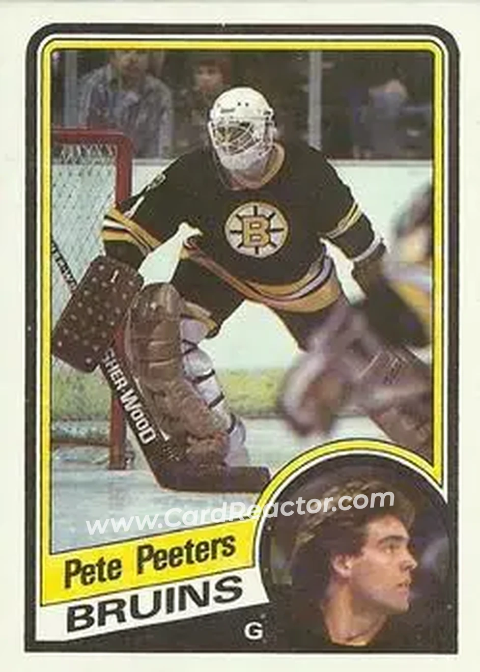 1984-85 Topps #12 - Pete Peeters - Boston Bruins - Front 1984-85 Topps #12 - Pete Peeters - Boston Bruins - Front