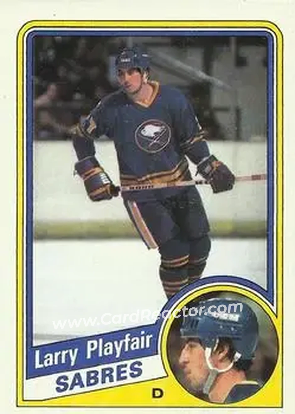 1984-85 Topps #20 - Larry Playfair - Buffalo Sabres - Front 1984-85 Topps #20 - Larry Playfair - Buffalo Sabres - Front