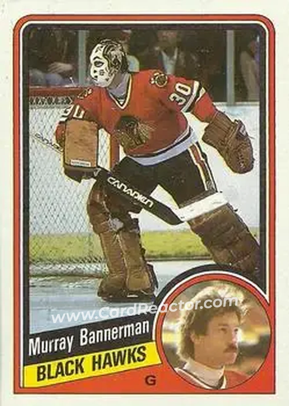 1984-85 Topps #27 - Murray Bannerman - Chicago Blackhawks - Front