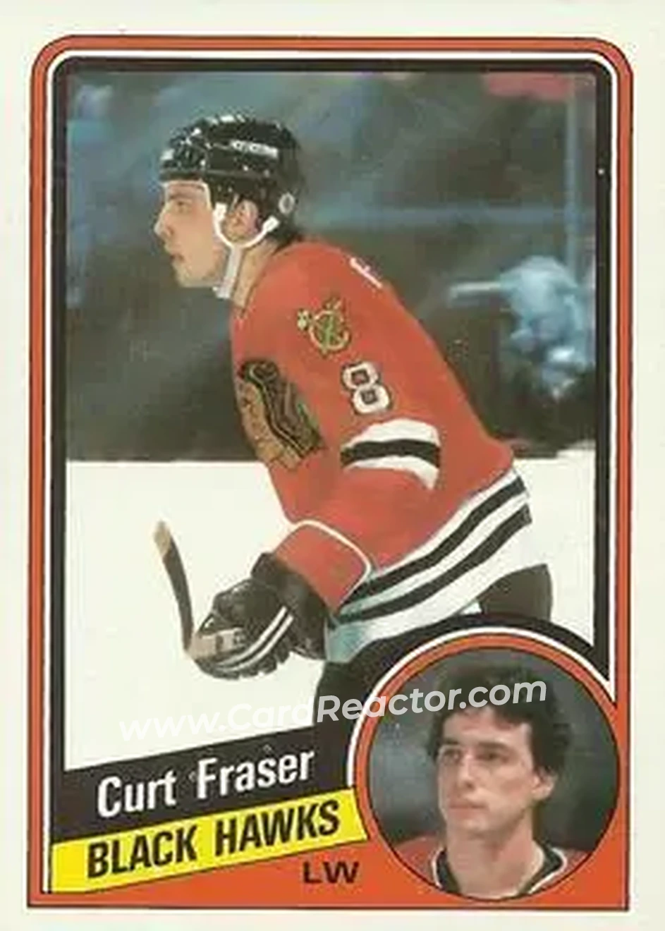 1984-85 Topps #29 - Curt Fraser - Chicago Blackhawks - Front