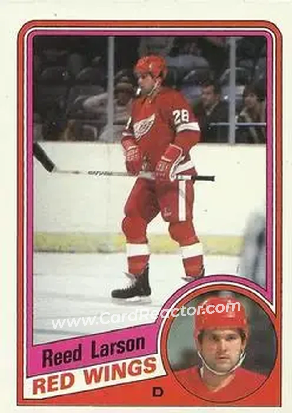 1984-85 Topps #44 - Reed Larson - Detroit Red Wings - Front