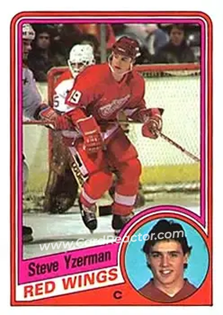1984-85 Topps #49 - Steve Yzerman - Detroit Red Wings - Front