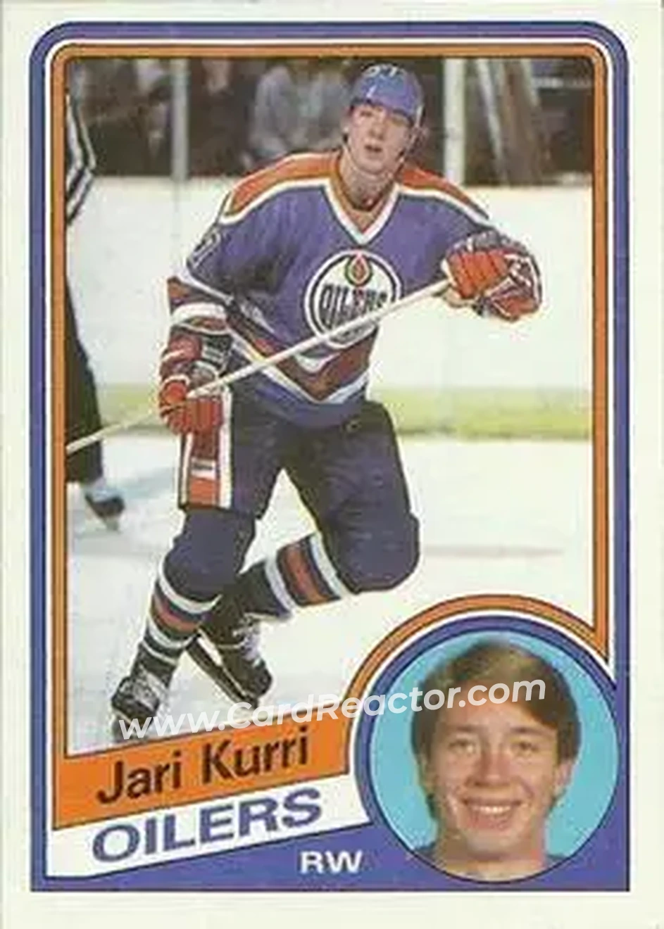 1984-85 Topps #52 - Jari Kurri - Edmonton Oilers - Front 1984-85 Topps #52 - Jari Kurri - Edmonton Oilers - Front