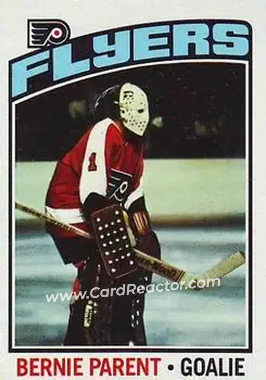 1976-77 Topps #10 - Bernie Parent - Philadelphia Flyers - Front