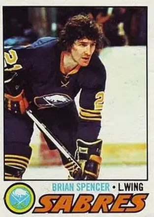 1977-78 Topps #9 - Brian Spencer - Buffalo Sabres 1977-78 Topps #9 - Brian Spencer - Buffalo Sabres