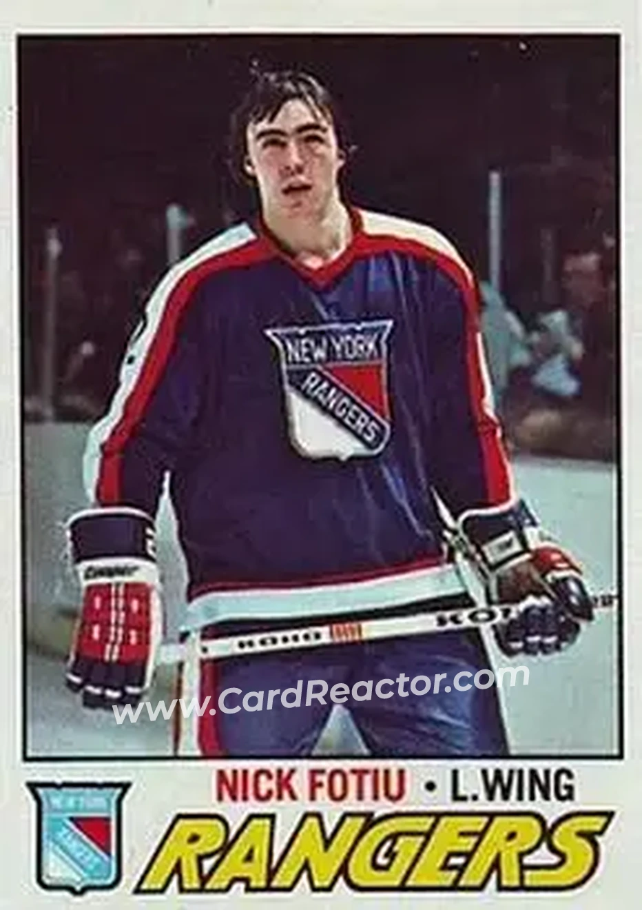 1977-78 Topps #11 - Nick Fotiu - New York Rangers - Front