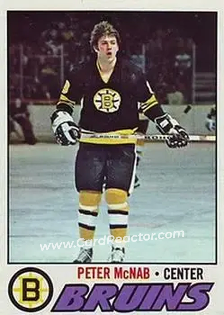 1977-78 Topps #18 - Peter McNab - Boston Bruins - Front 1977-78 Topps #18 - Peter McNab - Boston Bruins - Front