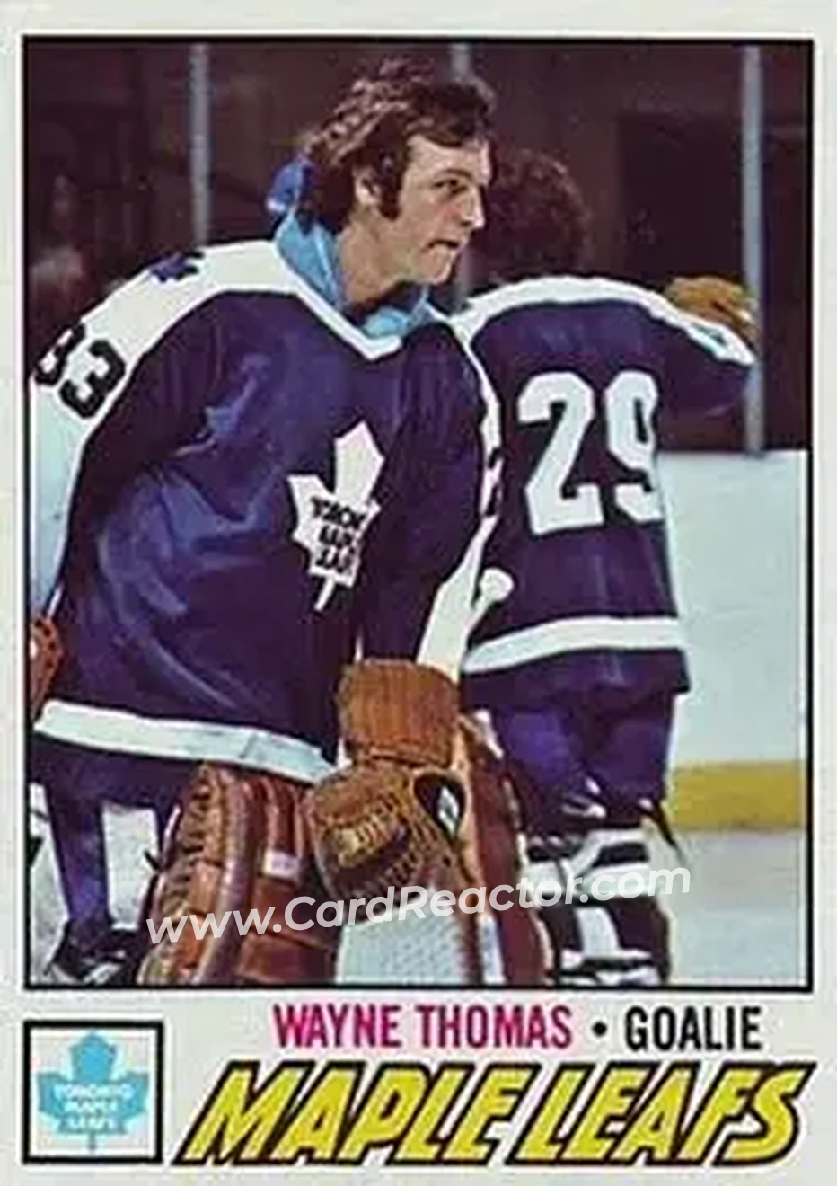1977-78 Topps #19 - Wayne Thomas - Toronto Maple Leafs - Front 1977-78 Topps #19 - Wayne Thomas - Toronto Maple Leafs - Front