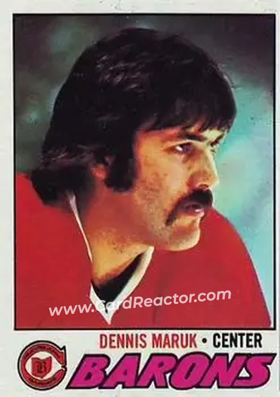 1977-78 Topps #21 - Dennis Maruk - Cleveland Barons - Front 1977-78 Topps #21 - Dennis Maruk - Cleveland Barons - Front