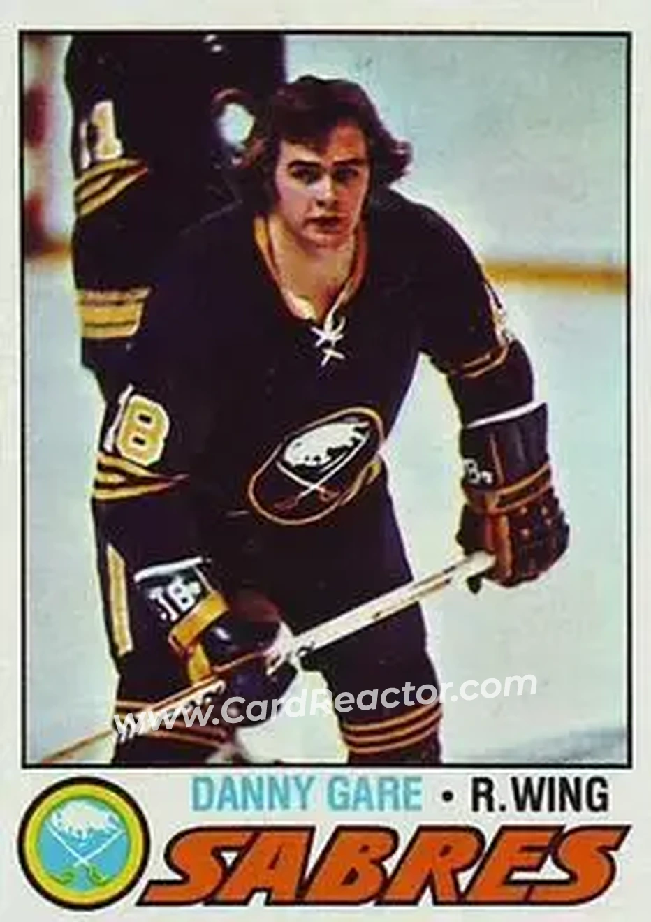 1977-78 Topps #42 - Danny Gare - Buffalo Sabres - Front 1977-78 Topps #42 - Danny Gare - Buffalo Sabres - Front