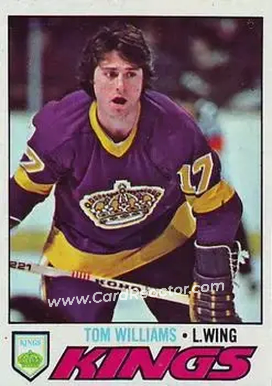 1977-78 Topps #44 - Tom Williams - Los Angeles Kings - Front