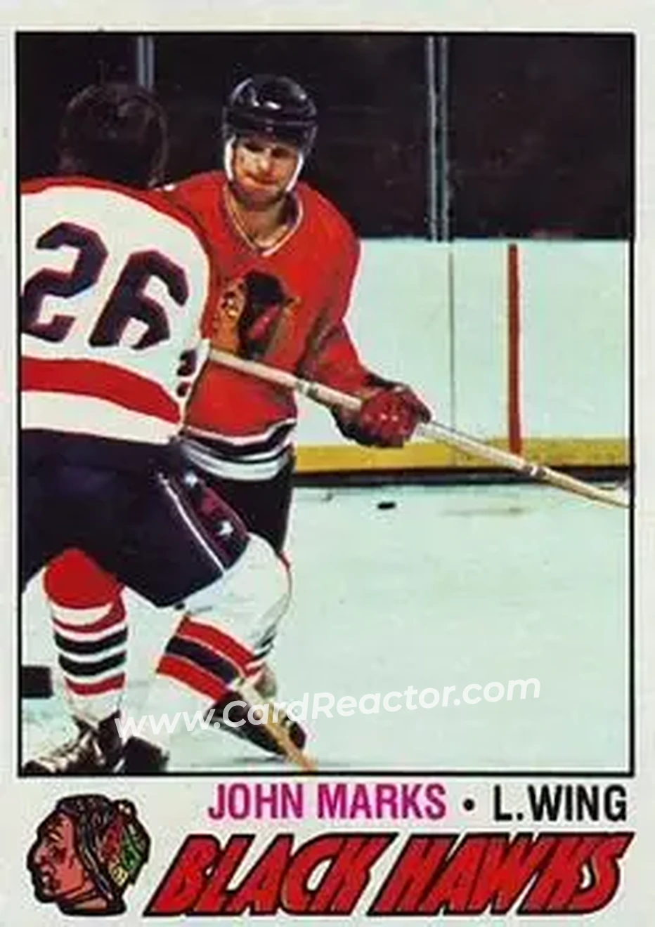 1977-78 Topps #47 - John Marks - Chicago Blackhawks - Front 1977-78 Topps #47 - John Marks - Chicago Blackhawks - Front
