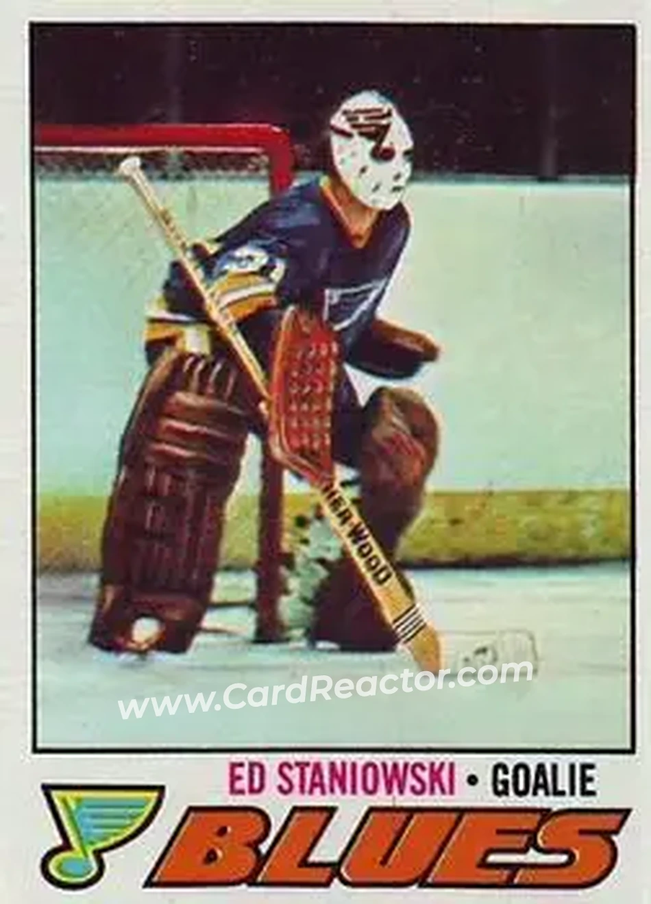 1977-78 Topps #54 - Ed Staniowski - St. Louis Blues - Front 1977-78 Topps #54 - Ed Staniowski - St. Louis Blues - Front
