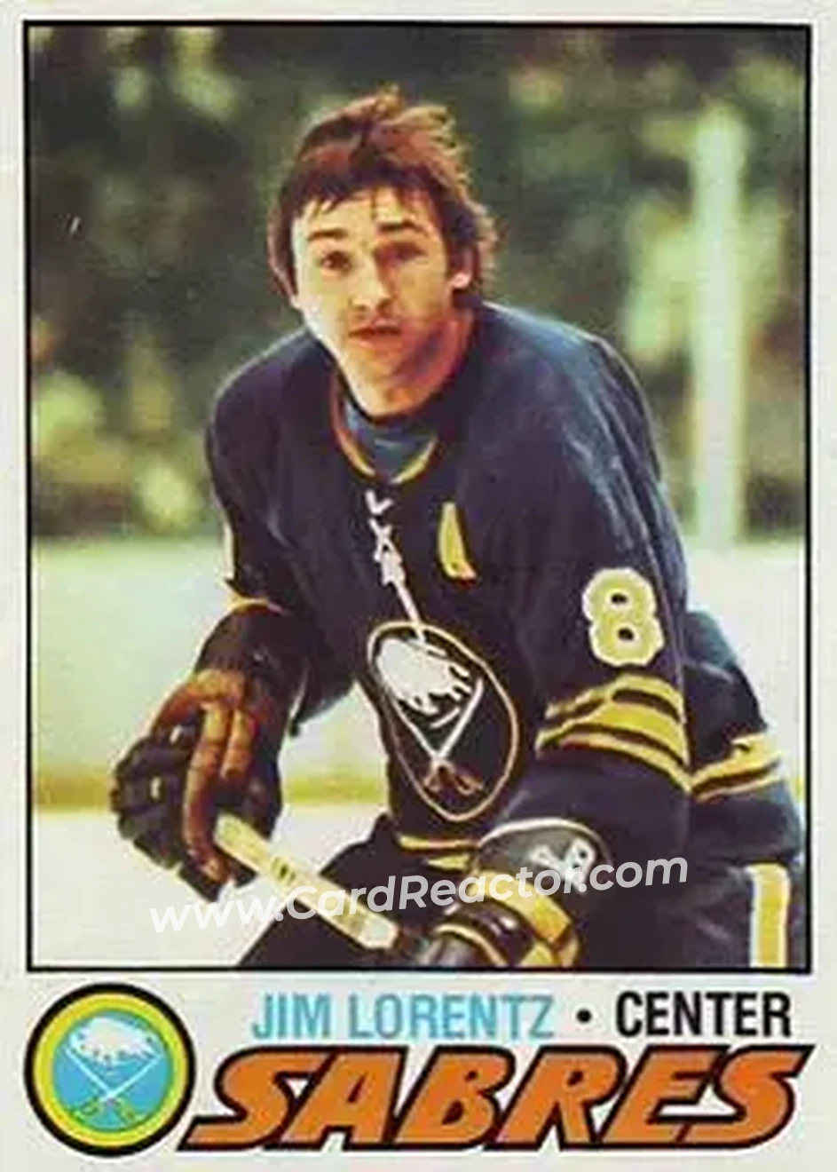 1977-78 Topps #58 - Jim Lorentz - Buffalo Sabres - Front 1977-78 Topps #58 - Jim Lorentz - Buffalo Sabres - Front