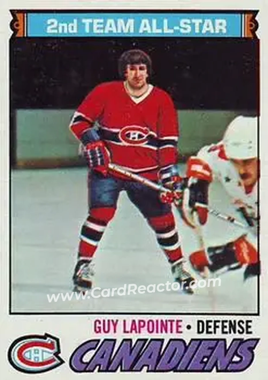 1977-78 Topps #60 - Guy Lapointe - Montreal Canadiens - Front 1977-78 Topps #60 - Guy Lapointe - Montreal Canadiens - Front