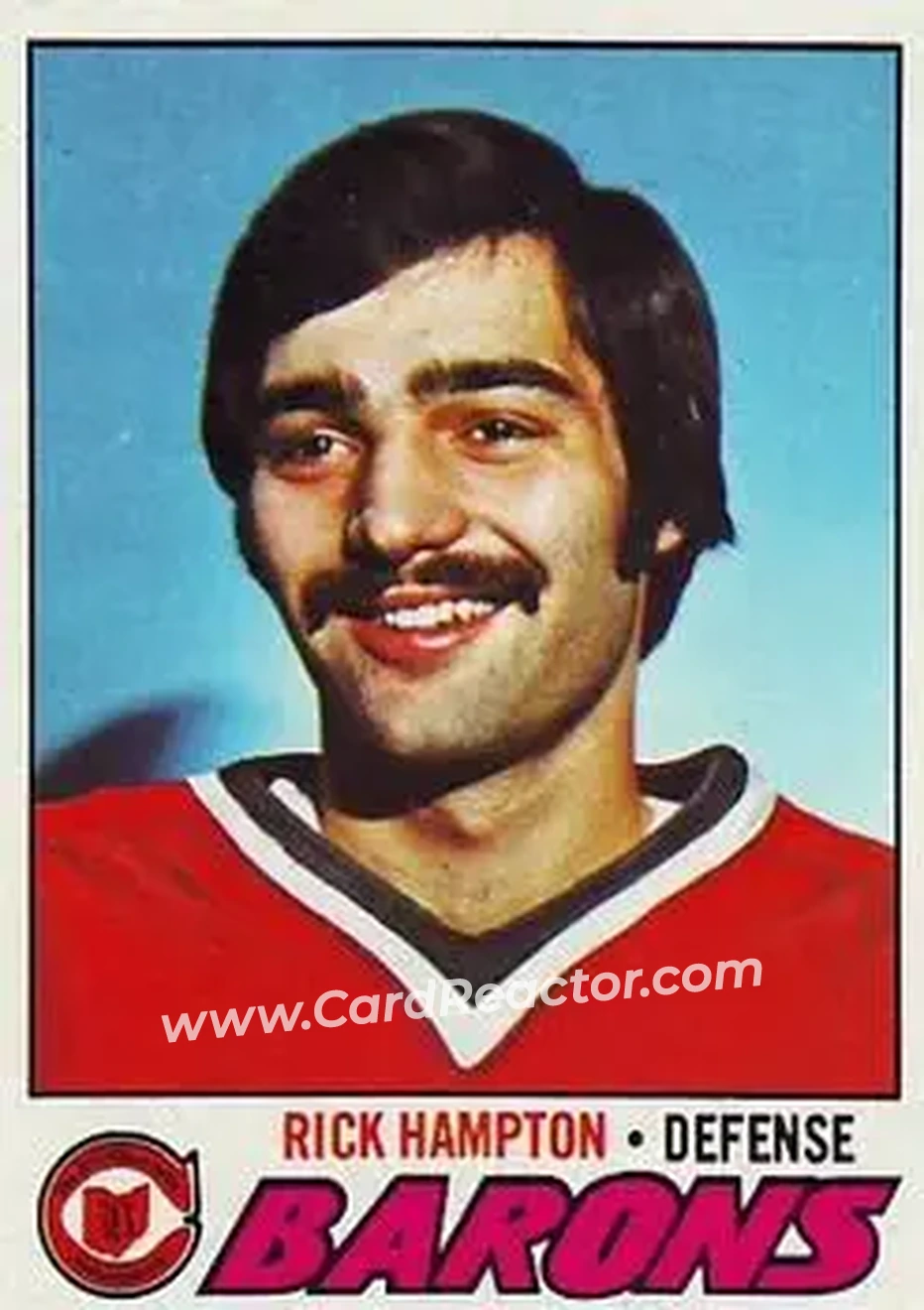 1977-78 Topps #63 - Rick Hampton - Cleveland Barons - Front