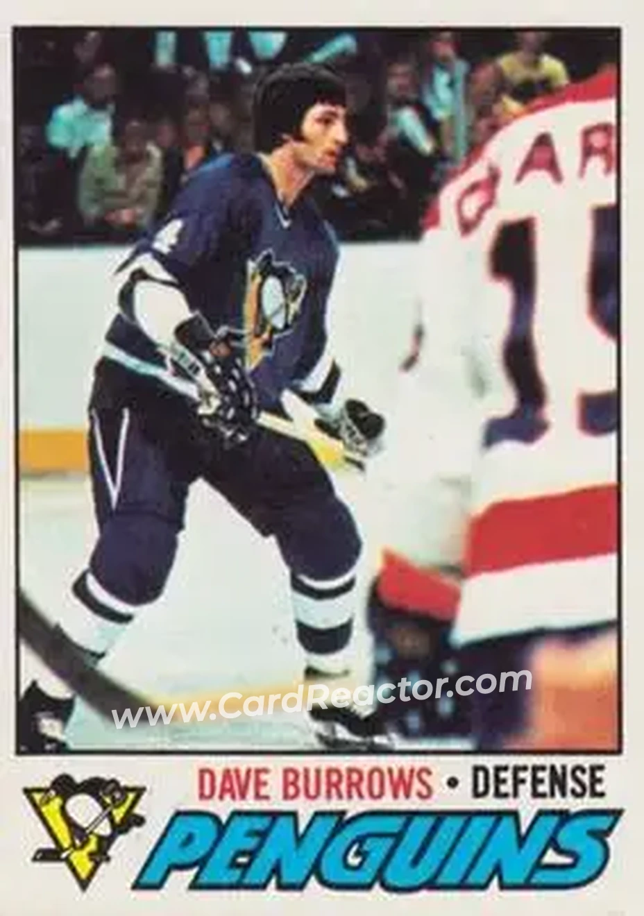 1977-78 Topps #66 - Dave Burrows - Pittsburgh Penguins - Front