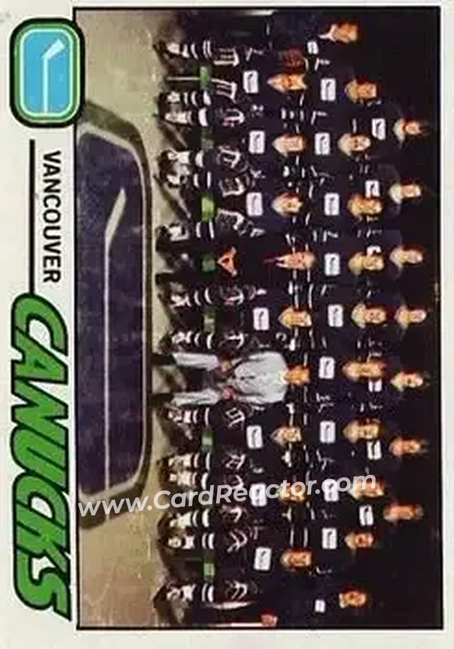 1977-78 Topps #87 - Vancouver Canucks CL, TC - Vancouver Canucks - Vancouver Canucks - Front