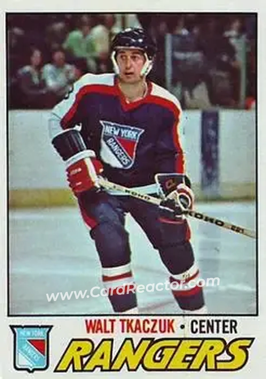 1977-78 Topps #90 - Walt Tkaczuk - New York Rangers - Front 1977-78 Topps #90 - Walt Tkaczuk - New York Rangers - Front
