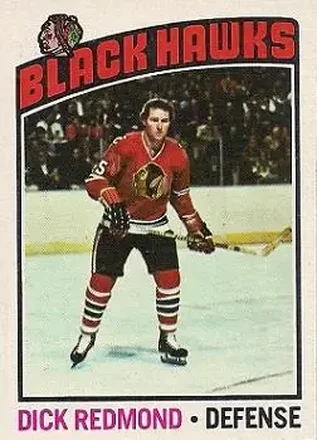 1976-77 Topps #12 - Dick Redmond - Chicago Blackhawks