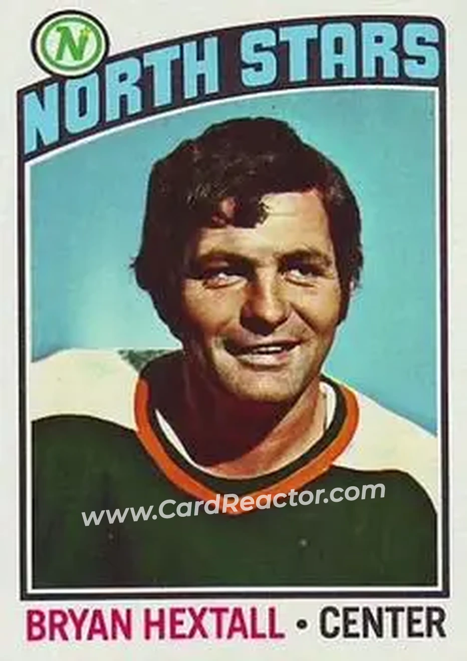 1976-77 Topps #13 - Bryan Hextall - Minnesota North Stars - Front 1976-77 Topps #13 - Bryan Hextall - Minnesota North Stars - Front