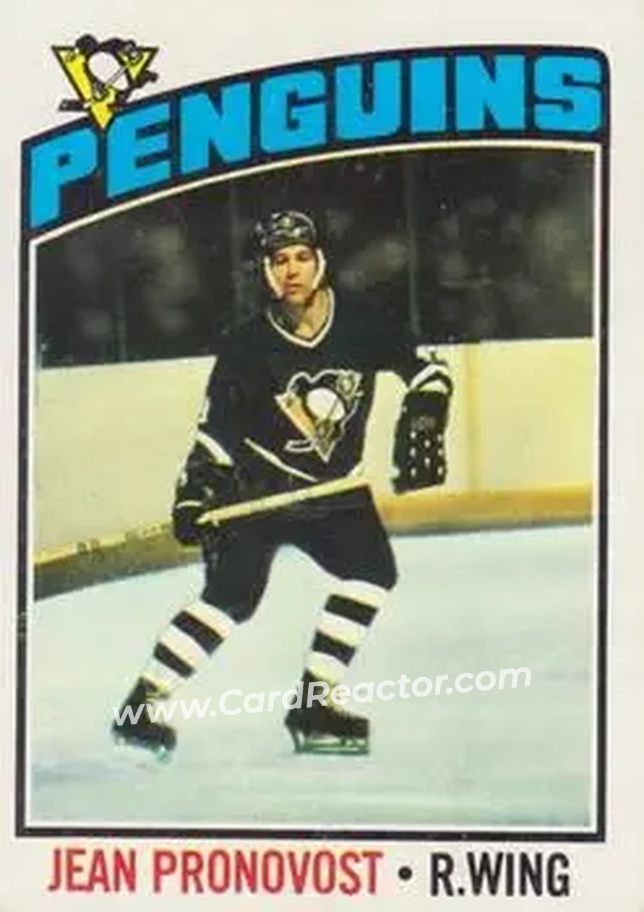 1976-77 Topps #14 - Jean Pronovost - Pittsburgh Penguins - Front 1976-77 Topps #14 - Jean Pronovost - Pittsburgh Penguins - Front