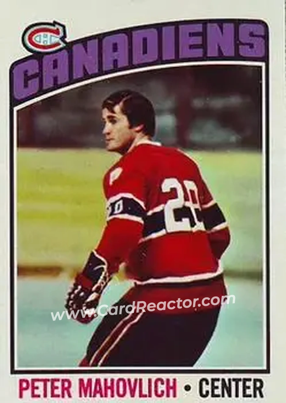 1976-77 Topps #15 - Pete Mahovlich - Montreal Canadiens - Front 1976-77 Topps #15 - Pete Mahovlich - Montreal Canadiens - Front