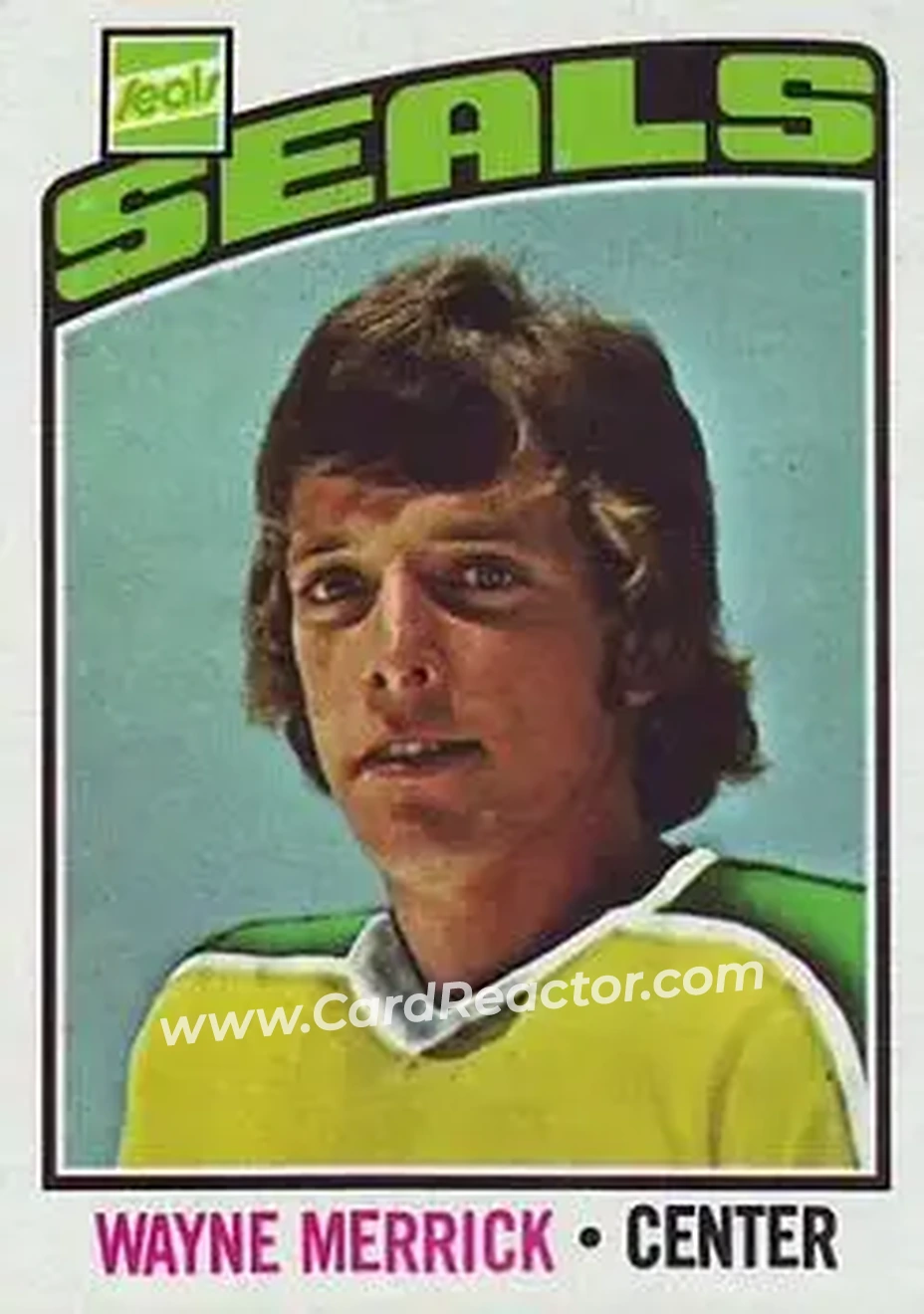 1976-77 Topps #18 - Wayne Merrick - California Golden Seals - Front