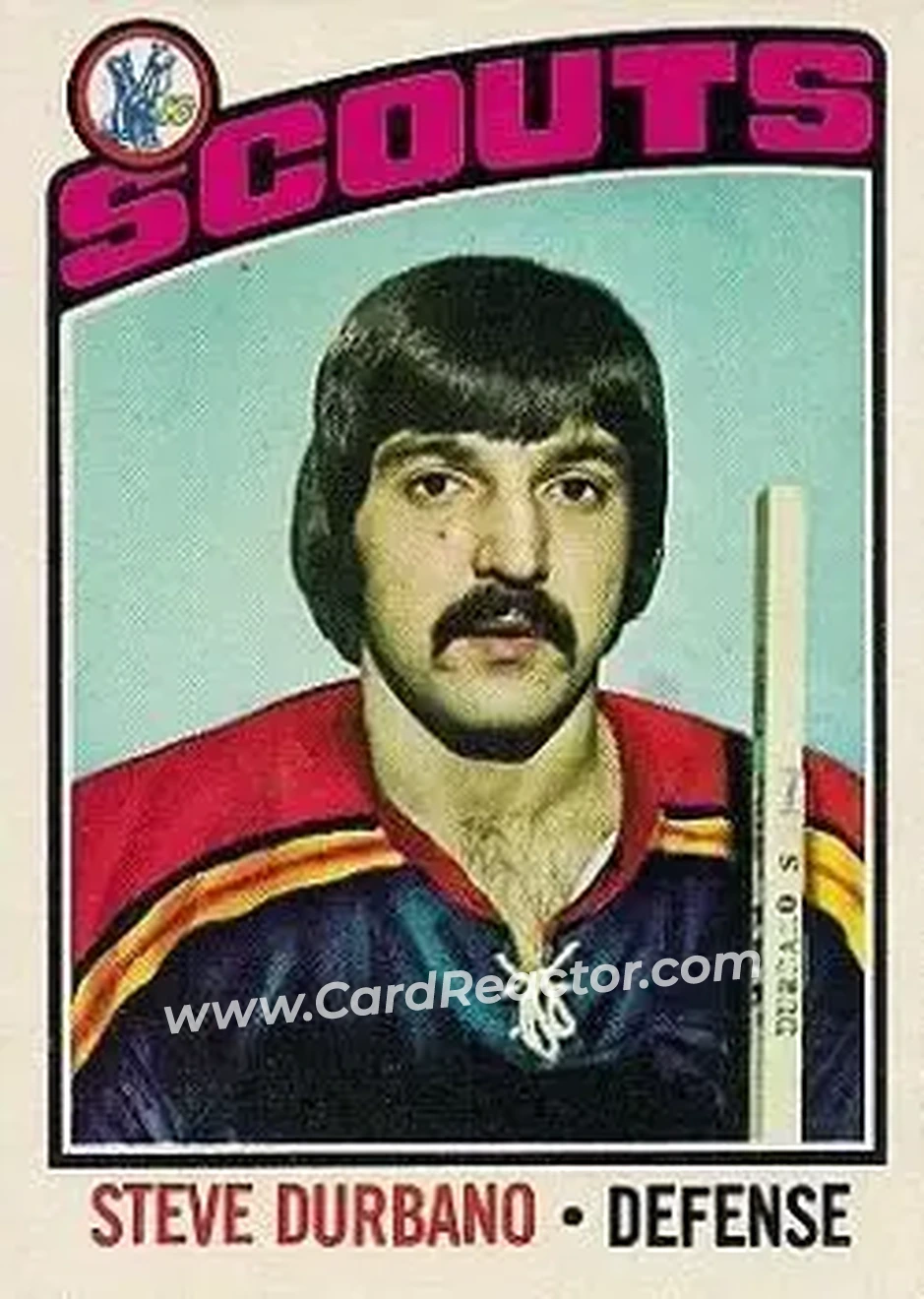 1976-77 Topps #19 - Steve Durbano - Kansas City Scouts - Front 1976-77 Topps #19 - Steve Durbano - Kansas City Scouts - Front