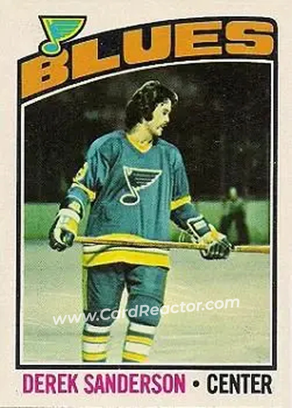 1976-77 Topps #20 - Derek Sanderson - St. Louis Blues - Front