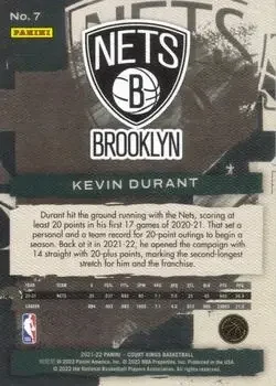 Back of Kevin Durant