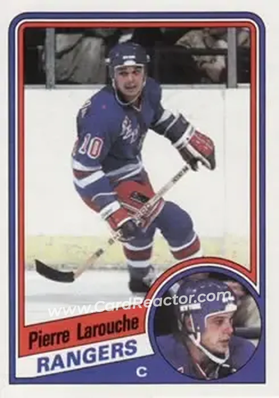 1984-85 Topps #108 - Pierre Larouche - New York Rangers - Front 1984-85 Topps #108 - Pierre Larouche - New York Rangers - Front