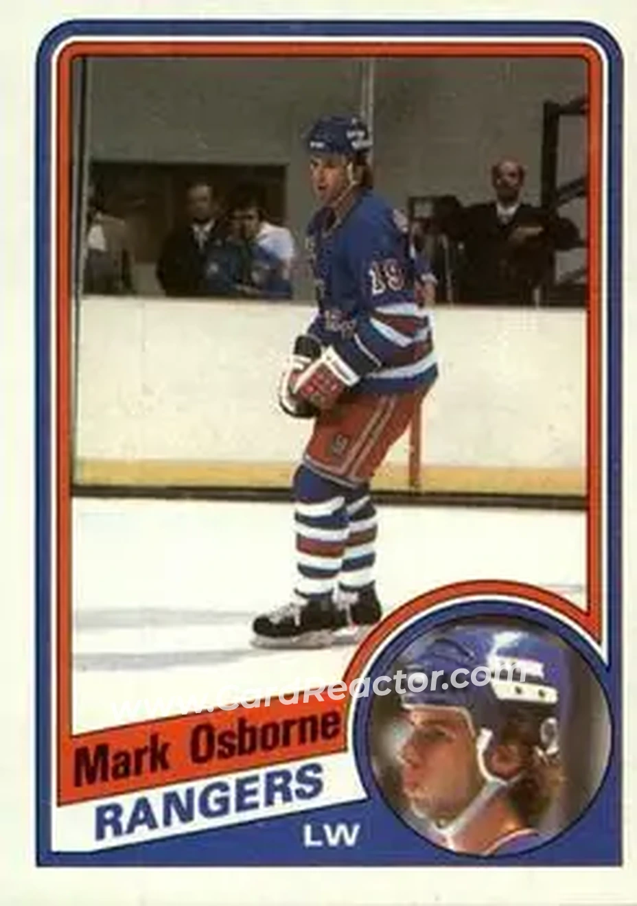 1984-85 Topps #110 - Mark Osborne - New York Rangers - Front 1984-85 Topps #110 - Mark Osborne - New York Rangers - Front