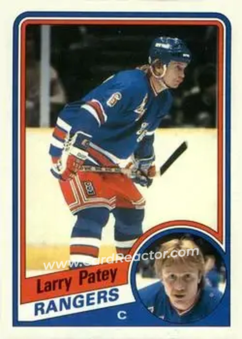 1984-85 Topps #111 - Larry Patey - New York Rangers - Front