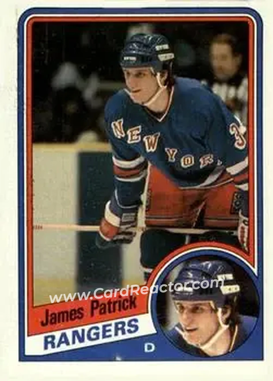 1984-85 Topps #112 - James Patrick - New York Rangers - Front 1984-85 Topps #112 - James Patrick - New York Rangers - Front